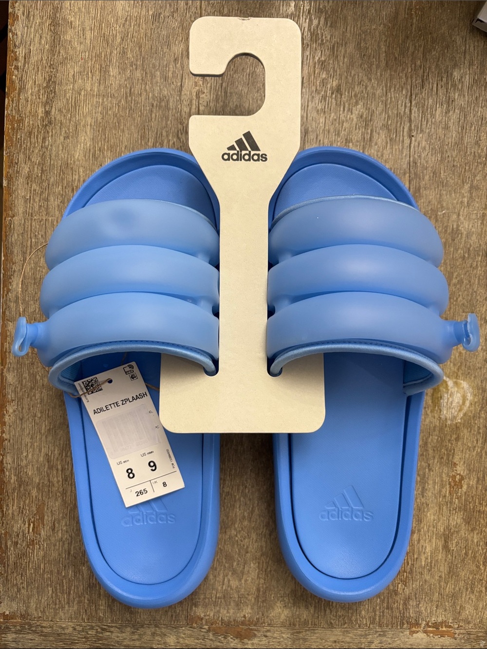 Adidas Unisex-Adult Zplaash, Blue Burst Men Size 9, Women Size 8 Waterproof